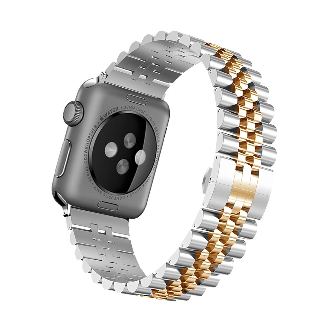 Stainless Steel Strap Apple Watch Band 5 Beads