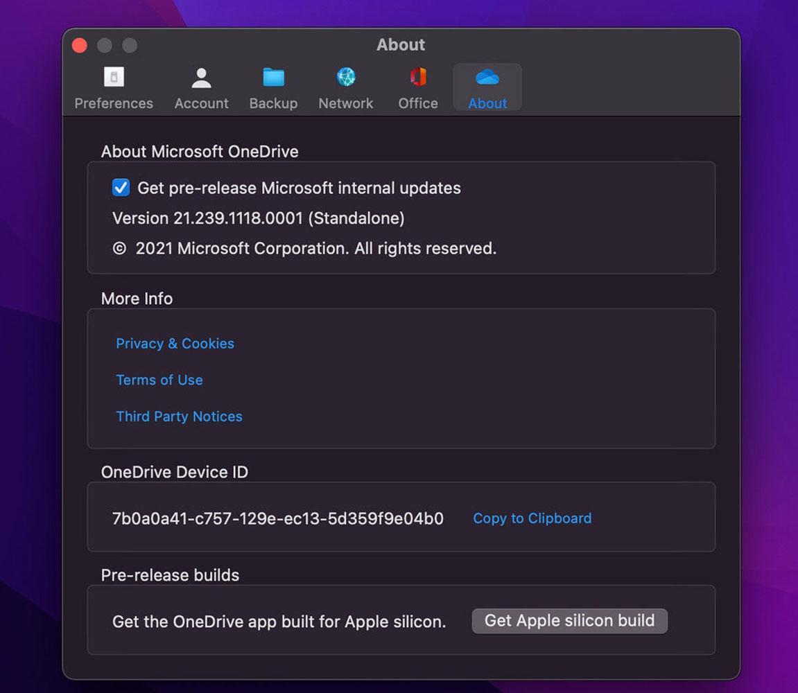 پشتیبانی از همگامسازی OneDrive برای کاربران مک M1