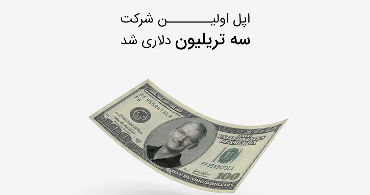 اپل به اولین شرکت سه تریلیون دلاری دنیا تبدیل شد