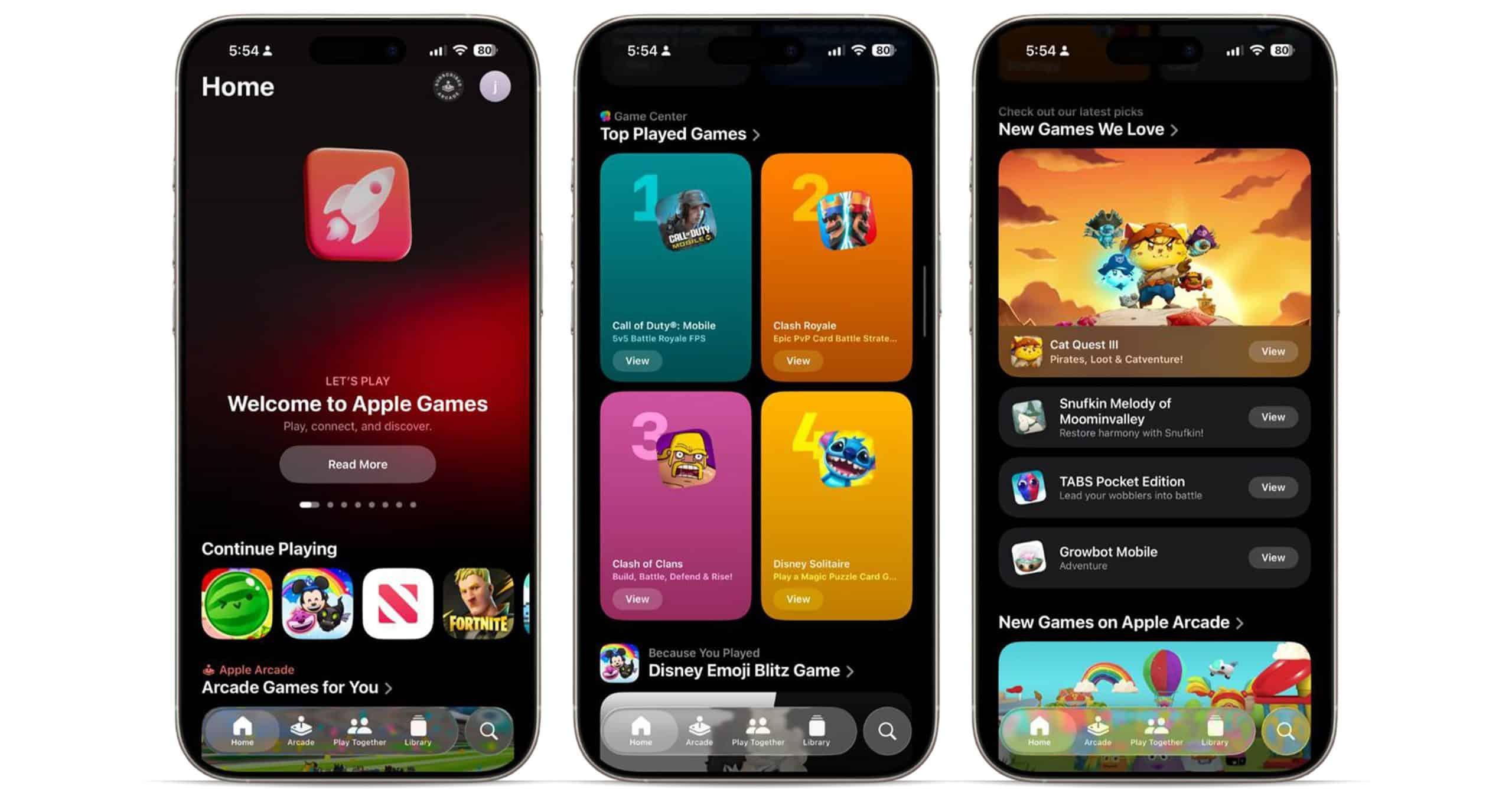 تب Home، در اپلیکیشن Games