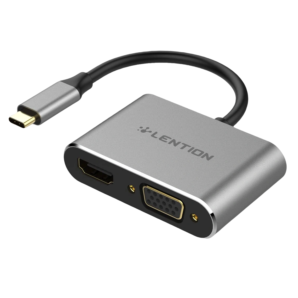 تبدیل USB-C به HDMI و VGA لنشن مدل C51