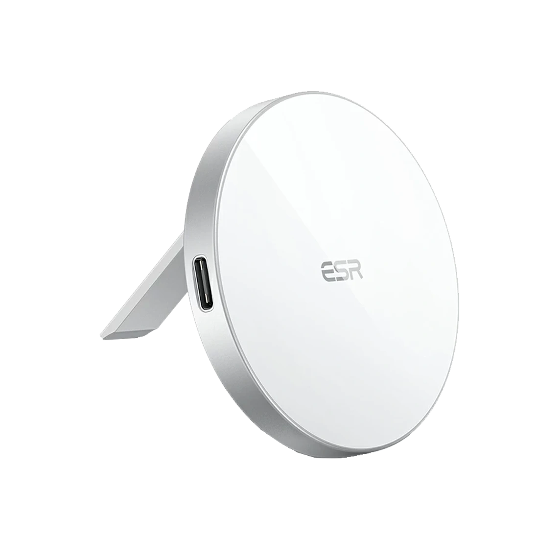 ESR Kickstand Wireless Charger with Magnetic Circle  White