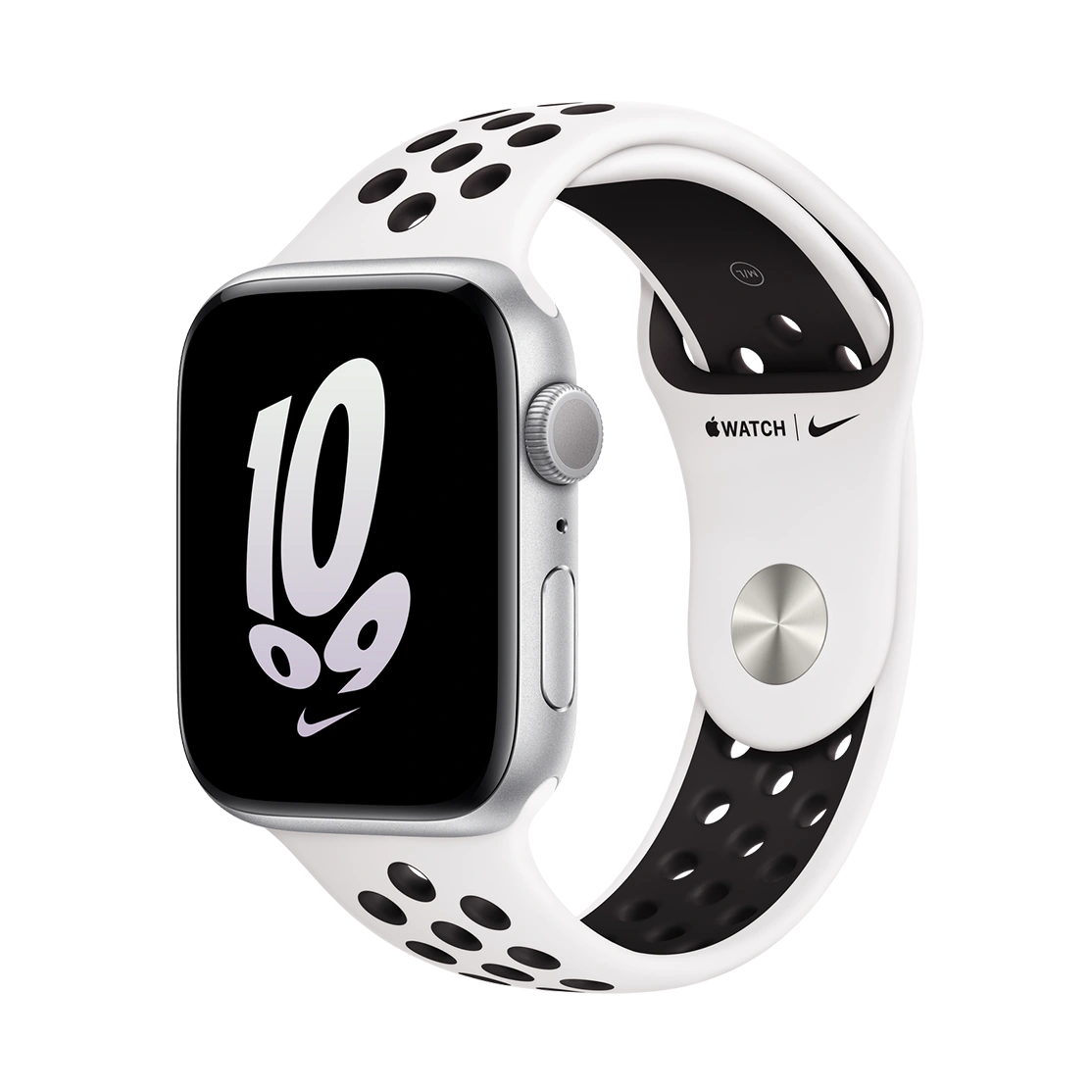 Apple Watch Nike SE 2 Silver Aluminum Case with Nike Sport Band White/Black