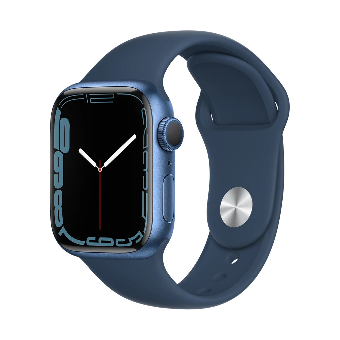 Apple Watch Series 7 Blue Aluminum Case with Abyss Blue Silicone Band