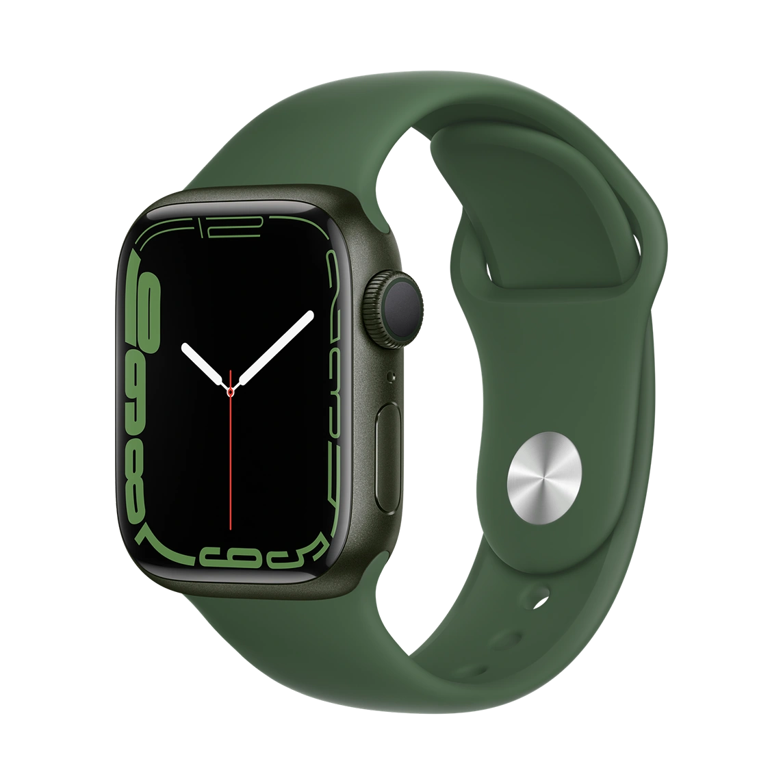 Apple Watch Series 7 Green Aluminum Case with Clover Silicone Band