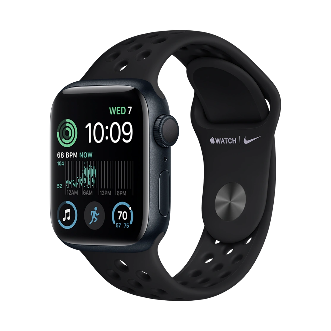 Apple Watch SE 2 Midnight Aluminum Case with Nike Midnight Sport Band