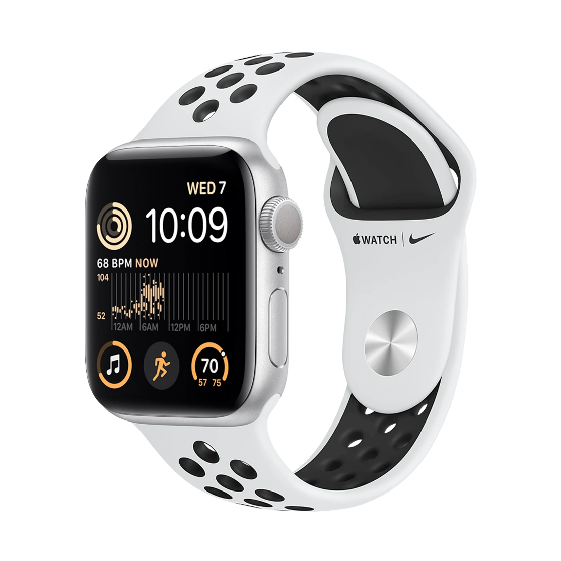 Apple Watch SE 2 Silver Aluminum Case with Nike Sport Band