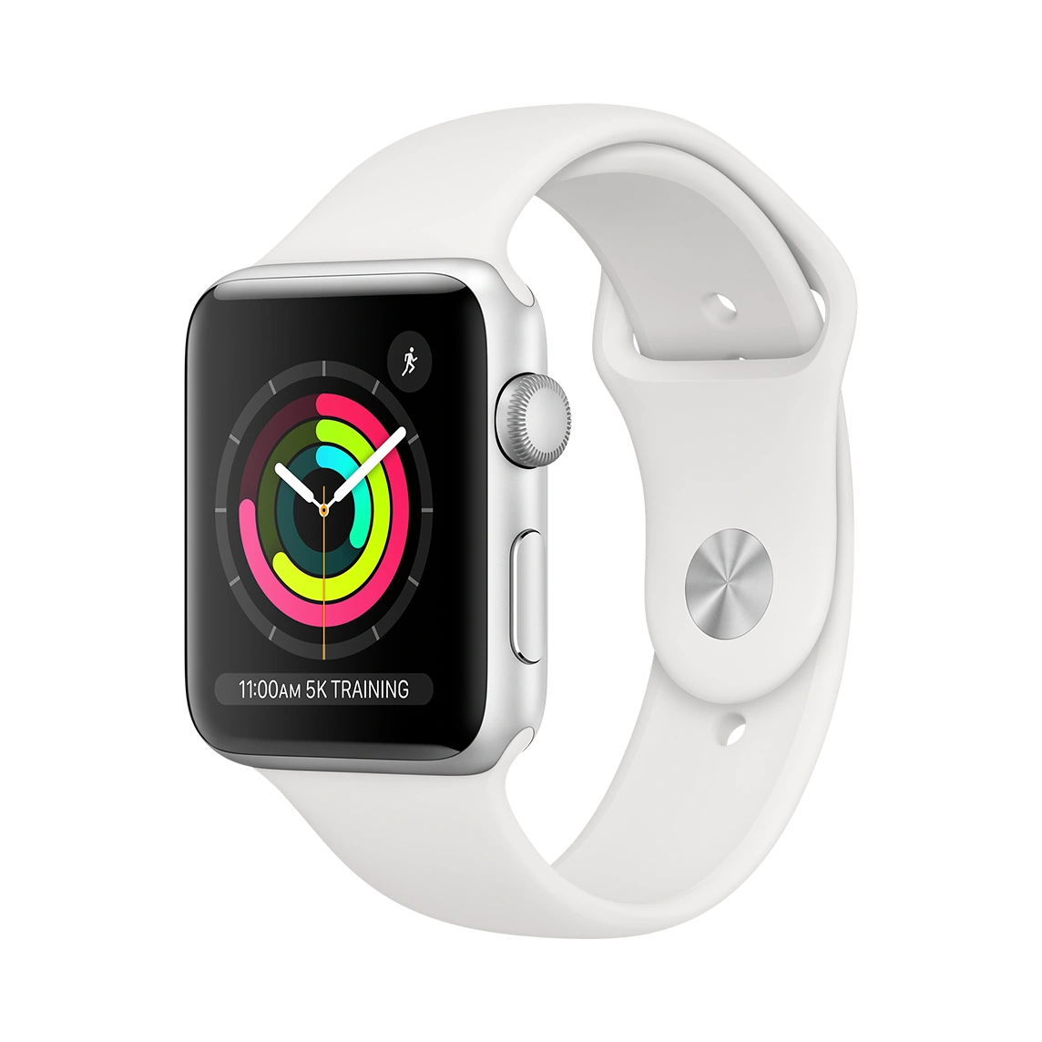 Apple Watch Series 3 Silver Aluminum Case with White Sport Band