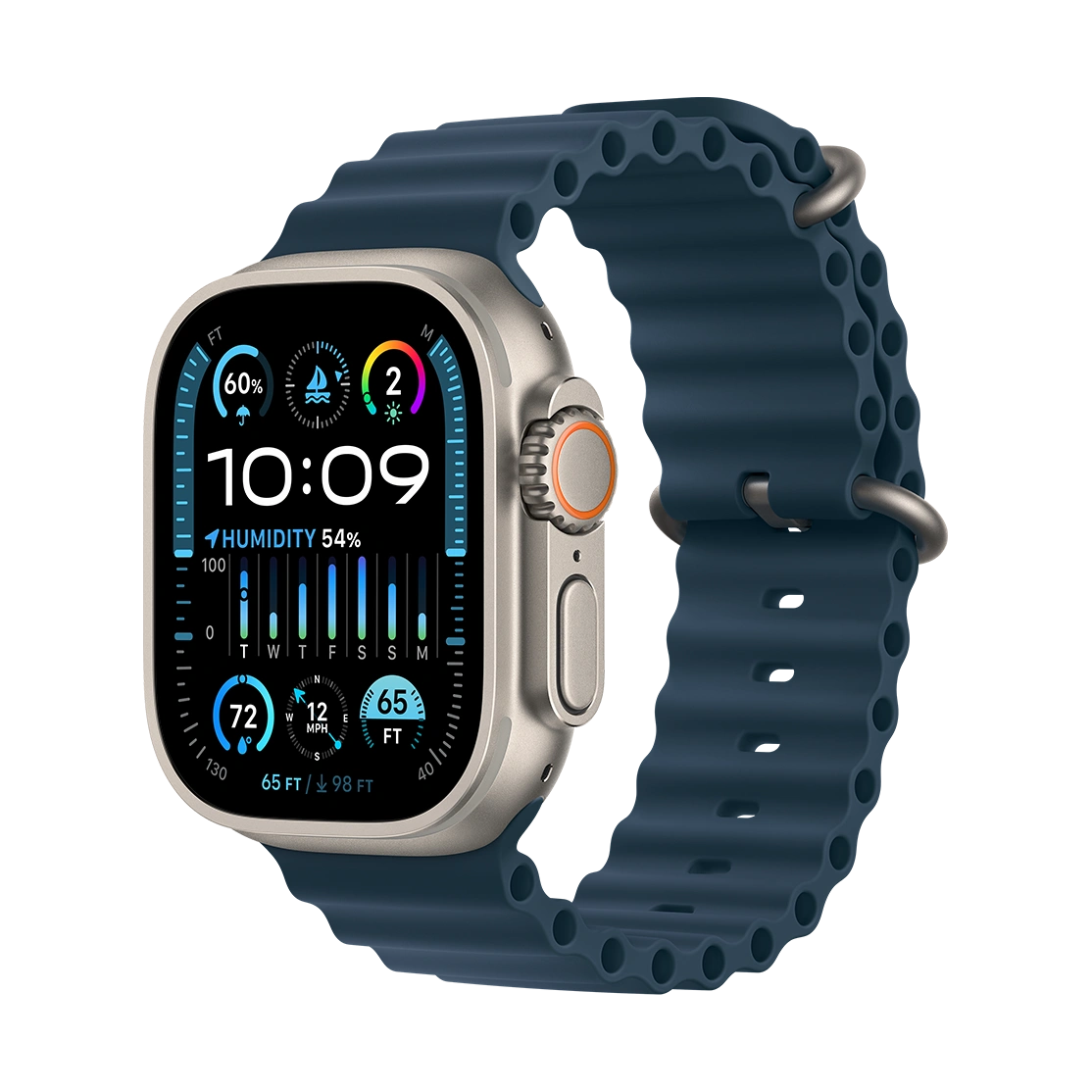 Apple Watch Ultra 2 Titanium Case with Blue Ocean Band