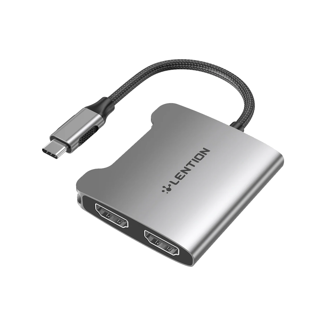 Lention USB-C to 2-Port HDMI Hub with Power Delivery CF53