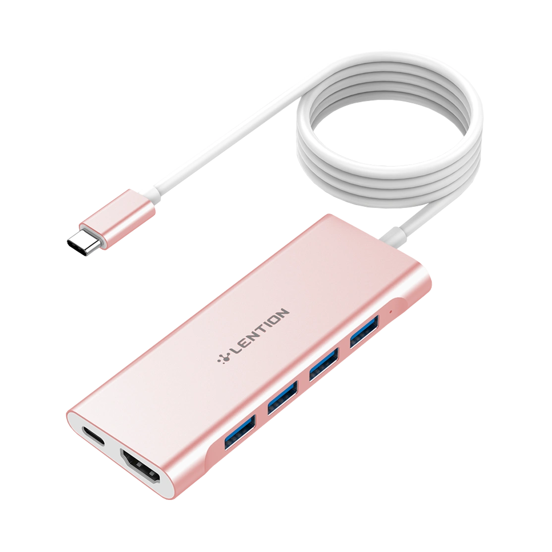 Lention USB-C to HDMI, USB and USB-C 1m Cable C35