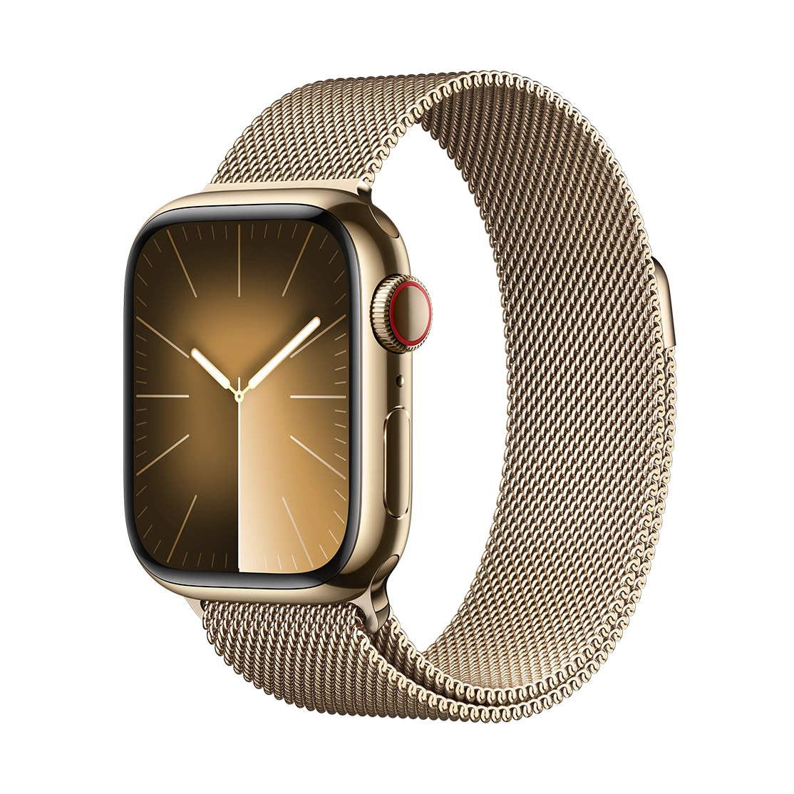  Apple Watch Series 9 Gold Stainless Steel Case with Milanese Loop band